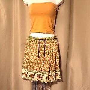 NWT Linen boho India Style Skirt